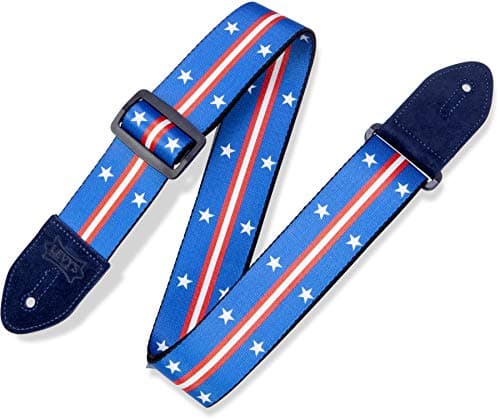 Levy's Leathers Black and Yellow Sunflower Guitar Strap MP2-009 — Americana
