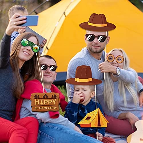 Happy Camper Party Photo Props for Camping & Birthday Parties