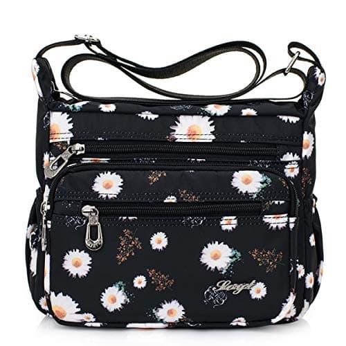 Nawoshow Nylon Floral Multi-Pocket Crossbody Travel Bag for Women — T09-heronsbill