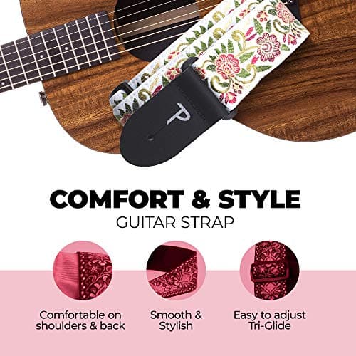 Adjustable Jacquard Guitar Strap for Acoustic/Bass/Electric Guitars - Made in Canada