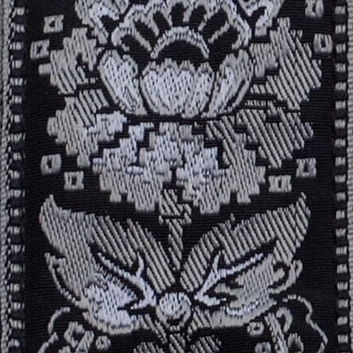Ernie Ball Guitar Strap Black 43" Classic Strap — Silver Orleans