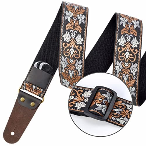 Nefelibata 2 Jacquard Embroidery Guitar Strap for Bass, Electric, and Acoustic Guitars
