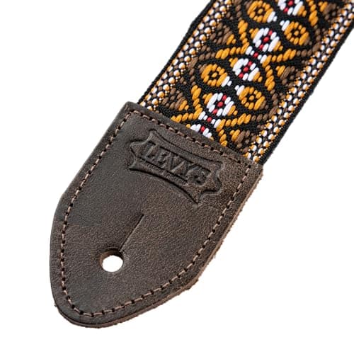 Levy's Vintage Hootenanny Series 60s Style Guitar Strap with Pick Holders