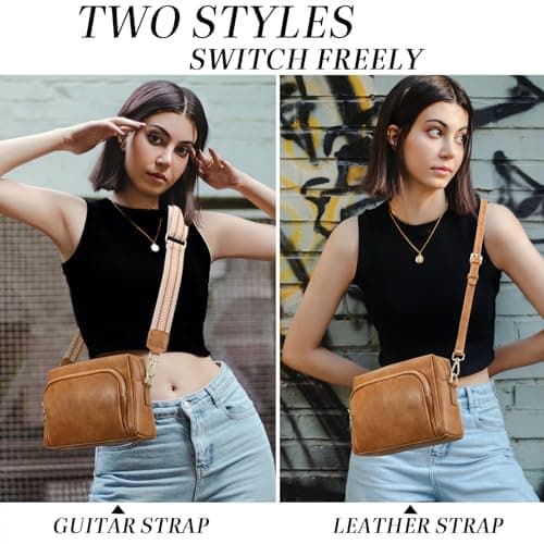 Leamekor Women's Small Crossbody Purses with Guitar Strap