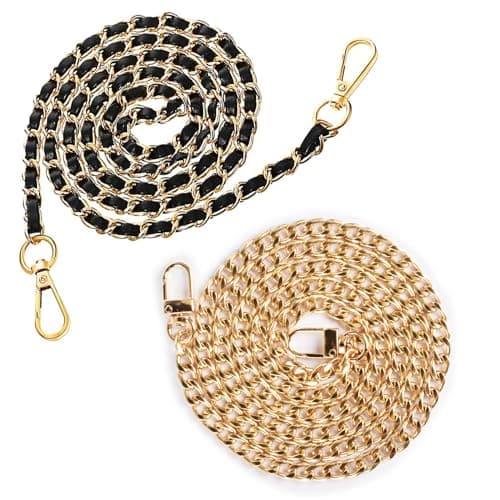 Sankoly 2-Pack Cross-Body Bag Iron Chain Strap, 47" Long