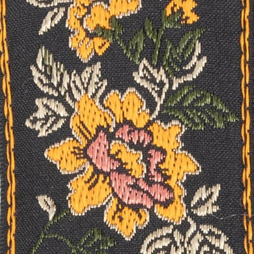 Ernie Ball Guitar Strap Black 43" Classic Strap — Tangerine Blossom