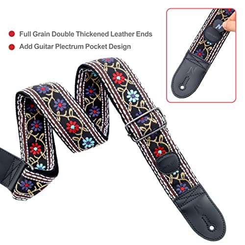 Nefelibata Guitar Strap for Bass, Electric, and Acoustic Guitars