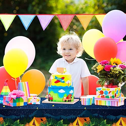 Camping Tablecloth Decorations for Camp Party - Set of 3