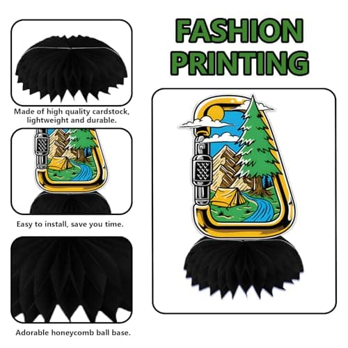 Camping Adventure Party Decor for Camper Birthday Photo Booth Props