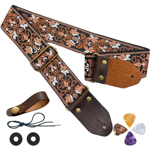 Comfortable Guitar Straps with Crazy Horse Leather Ends and Strap Button for Electric and Acoustic Guitars
| Premium Crazy Horse Leather Ends Guitar Straps with Button for Electric & Acoustic Bass
| Comfortable and Durable Crazy Horse Leather Ends G 