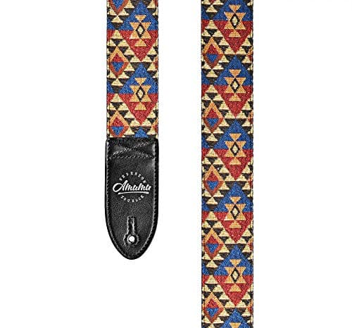 Amumu Chevron MultiColor Guitar Strap for Acoustic, Electric & Bass — Multicolor Triangle