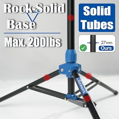 Auto-Lock Quadruple Guitar Stand with Solid Tripod for Acoustic, Electric, Classical Guitars and More
