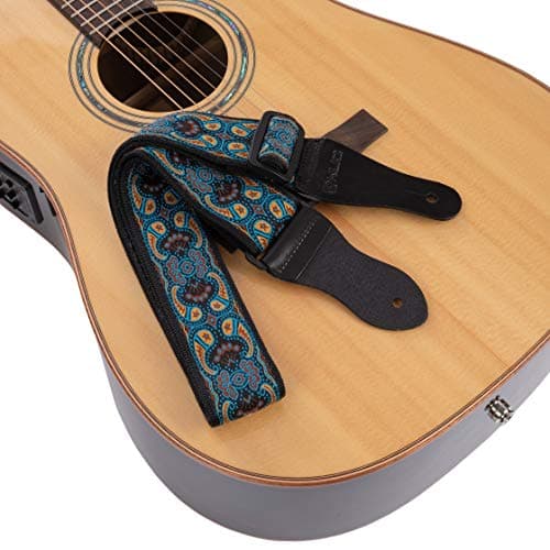 KLIQ Vintage Woven Guitar Strap for Acoustic & Electric Guitars