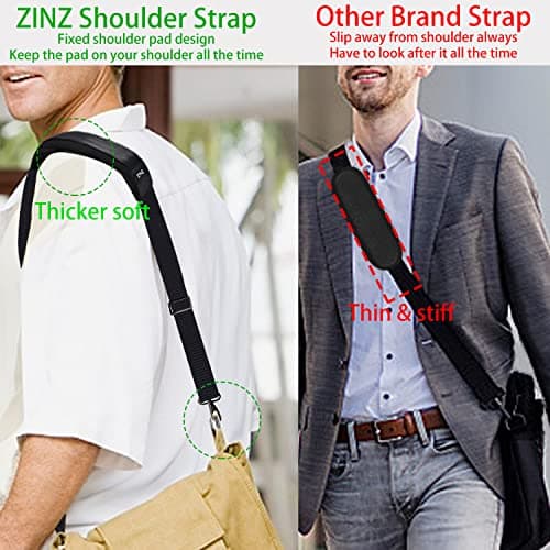 ZINZ Ultra-Thick Adjustable Shoulder Strap for Briefcase and Laptop Bag