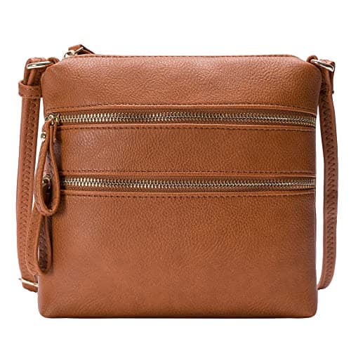 Solene Small Multi-Zip Pocket Crossbody Travel Purse