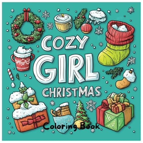 Cozy Christmas Coloring Book: Simple and Fun Designs for All Ages | 50 Relaxing Holiday Scenes | 8.5 x 8.5 Inches