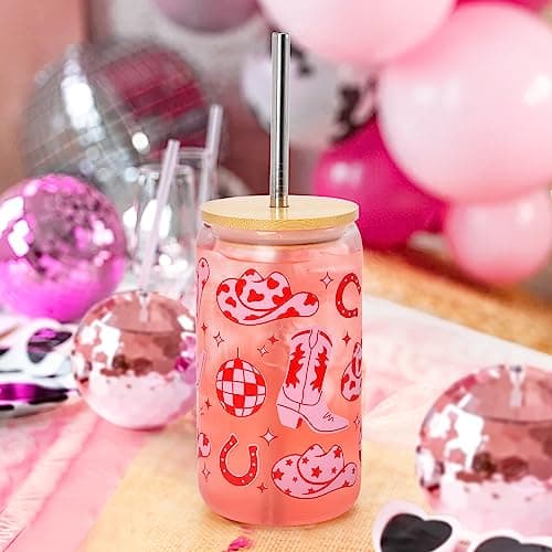 Engagement Gifts for Bride to Be and Newly Engaged Couples: Mrs. Beer Can Glass and Travel Mug Set — Western Cowgirl