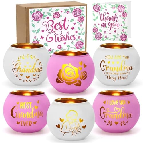 Grandma Gift: Mercury Glass Votive Candle Holders - Set of 6