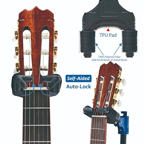 Auto-Lock Folding Guitar Stand for Bass, Acoustic, Electric & Classical Guitar or Ukulele
