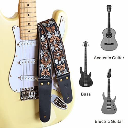Nefelibata 2 Jacquard Embroidery Guitar Strap for Bass, Electric, and Acoustic Guitars