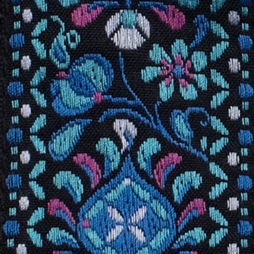 Ernie Ball Classic Jacquard Noble Rose Guitar/Bass Strap — Indigo Orchid