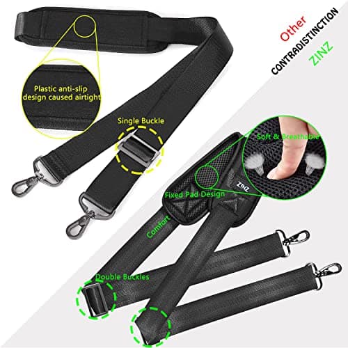 ZINZ Ultra-Thick Adjustable Shoulder Strap for Briefcase and Laptop Bag