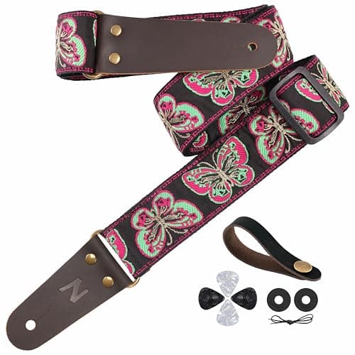 Nefelibata Full Grain Leather Guitar Strap with Hidden Pocket for Bass, Electric and Acoustic Guitars  
Nefelibata Jacquard Embroidery Guitar Strap with Strap Locks for Bass, Electric and Acoustic Guitars  
Nefelibata Guitar Strap with Hidden Pocket 
