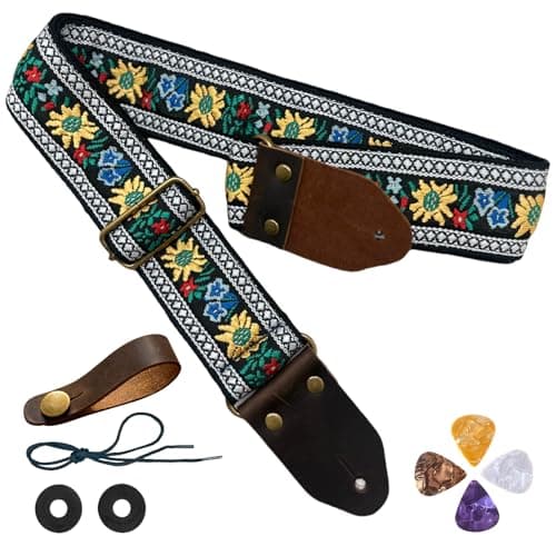 Comfortable Guitar Straps with Crazy Horse Leather Ends and Strap Button for Electric and Acoustic Guitars
| Premium Crazy Horse Leather Ends Guitar Straps with Button for Electric & Acoustic Bass
| Comfortable and Durable Crazy Horse Leather Ends G 