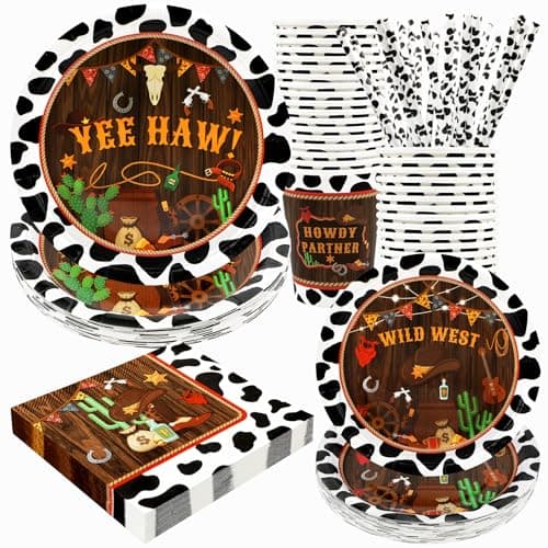 Camping Theme Party Supplies Set for 24 Guests — Western