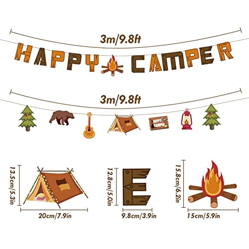 Happy Camper Camping Theme Decorations for Party Supplies