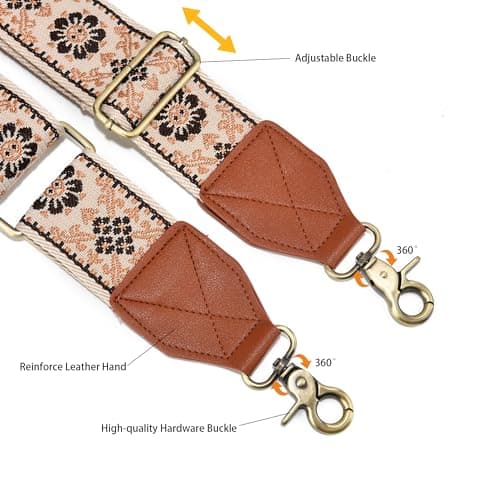 RETMODEL Retro Jacquard Multi-Pattern Adjustable Shoulder Strap