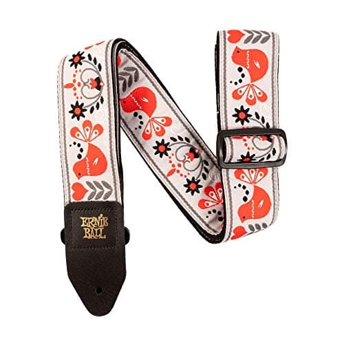 Ernie Ball Red Bird Winter Jacquard Guitar Strap