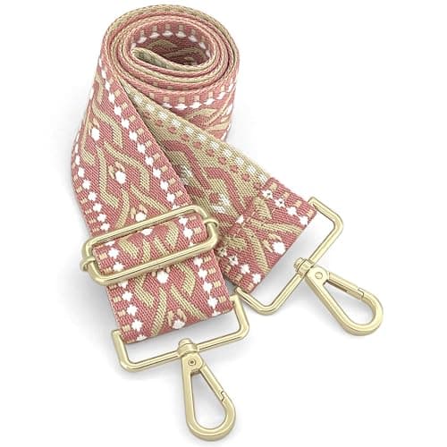 GIINJKGO Purse & Crossbody Guitar Strap Replacement — Pink Floral Embrace