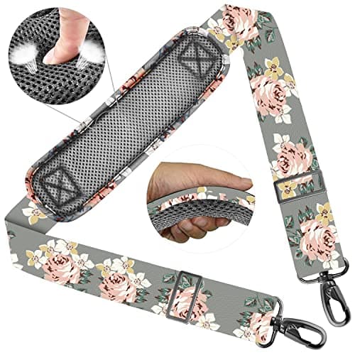ZINZ Ultra-Thick Adjustable Shoulder Strap for Briefcase and Laptop Bag — Gray Rose