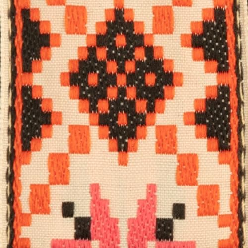 Ernie Ball Classic Jacquard Noble Rose Guitar/Bass Strap — Cinnamon Needlepoint