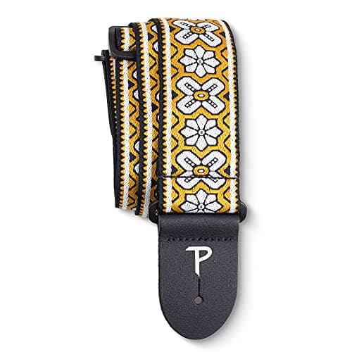 Perri’s Leathers Ltd. Jacquard Adjustable Guitar Strap - Made in Canada — Yellow Crossroads-