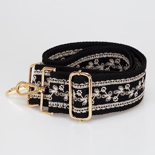 ALLZEDREAM 2" Wide Adjustable Embroidered Crossbody Bag