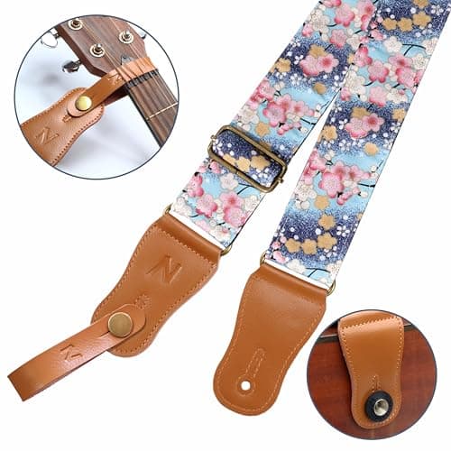 Cotton Guitar Strap Kit for Acoustic Guitar and Ukulele