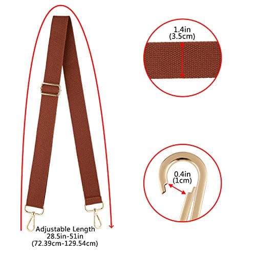 DEVPSISR Wide Shoulder Strap Replacement Adjustable Crossbody Canvas Bag