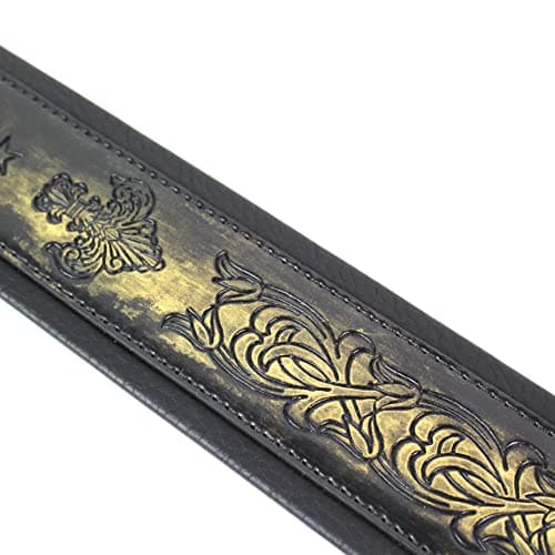 Walker and Williams GB-24 Brushed Gold Padded Guitar Strap