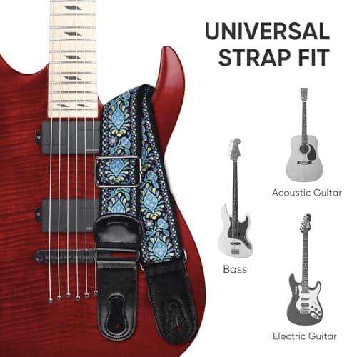 Adiya Jacquard Embroidery Weave Cotton Guitar Strap for Acoustic/Electric/Bass Guitar
| Adiya Adjustable Length Jacquard Embroidery Weave Cotton Guitar Strap 35.4"-60.2"
| Adiya 2" Jacquard Embroidery Weave Cotton Acoustic/Electric/Bass Guitar Strap