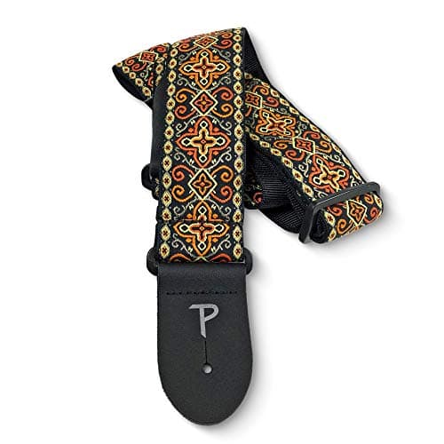 Perri's Leathers Ltd. Adjustable Leather Guitar Straps — Orange