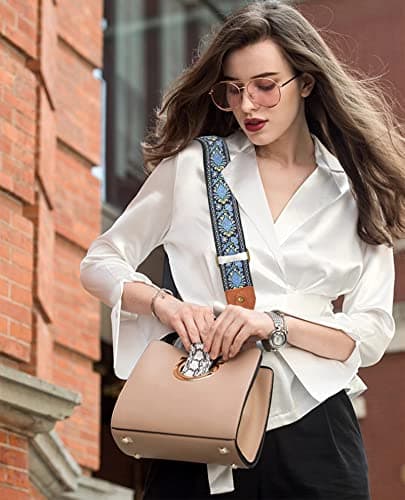 Guitar Style Crossbody Bag with Wide Shoulder Strap