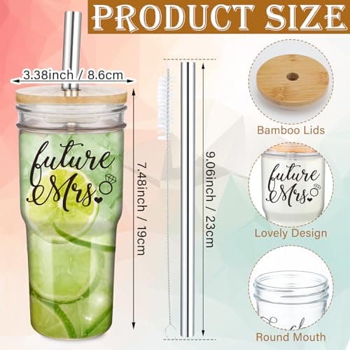 Engagement Gifts for Couples: Lucky Mr & Future Mrs Glass Tumbler Set