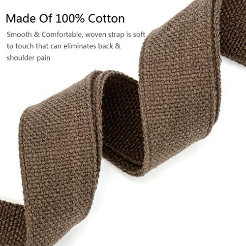 BestSounds Soft Cotton Genuine Leather Guitar Strap for All Guitars