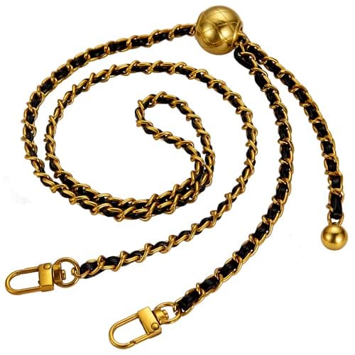 UTreers Crossbody Bag with 47.2" Chain Strap — A0 Ajustable Vintage Gold Chain