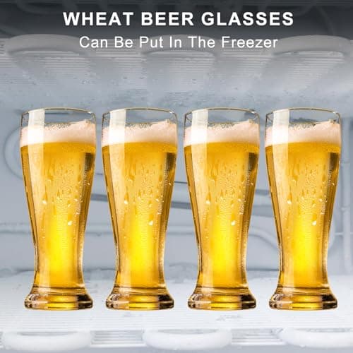 PARACITY 16 oz Beer Glasses Set of 2 – Perfect for Pilsner and Wheat, Ideal Gift for Men