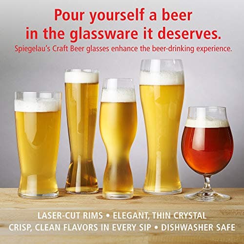 Spiegelau Classics Hefeweizen Beer Glasses, 24.7 oz, Set of 4