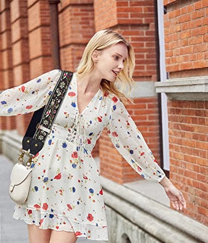 Kimpudsen Wide Adjustable Embroidery Shoulder Strap for Crossbody Bag