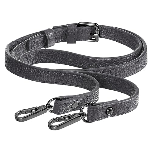Uxcell Purse Strap, Grey, 41-51" Long, Adjustable Leather Crossbody Shoulder Strap